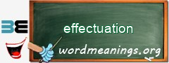 WordMeaning blackboard for effectuation